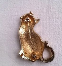 Broche chat émaillée