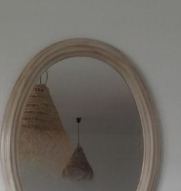 Miroir en bois patiné 