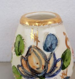 Petit vase fleurs cloisonnées type Monaco