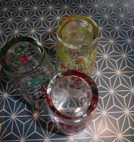 Lot 3 verres orangeade années 70'S