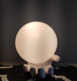 applique main céramique blanche et opaline blanche