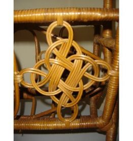 porte-revue rotin vintage