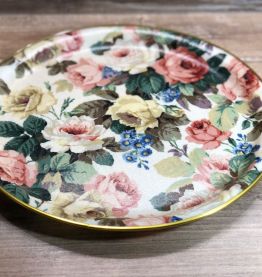 Très joli plateau de service anglais - Fleuri