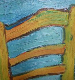 Huile sur toile, copie chaise de Vincent van Gogh 30 x40 cm