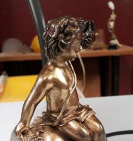 lampe angelot et tulipe art nouveau  