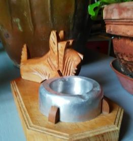 Ensemble cendrier rétro 