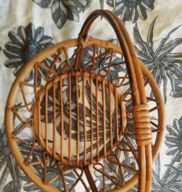 Panier rotin vintage