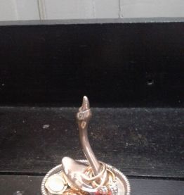 Cygne metal argenté 