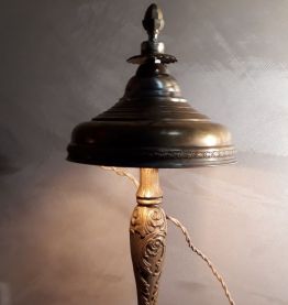 lampe art nouveau poterie  signee 