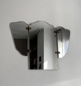 Miroir de barbier triptyque vintage. Période Art déco. 60x80