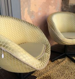 Lot de 2 fauteuils style vintage 