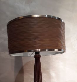 tres grand lampe pied acajou  massif aba