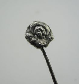 épingle à chapeaux foulard art nouveau signé dropsy argent m
