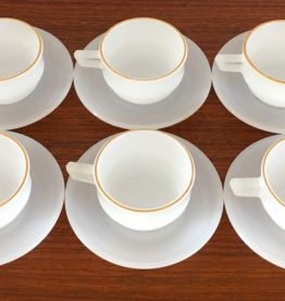 6 tasses à café Arcopal vintage années 70