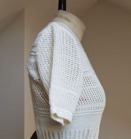 gilet en crochet blanc