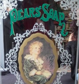 Grand miroir publicitaire "Pear's soap" (Anglais)