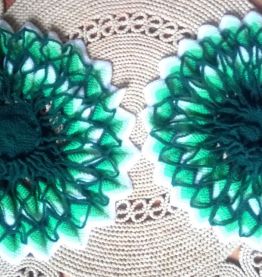 Deux housses de coussins en laine fait main - Années 70