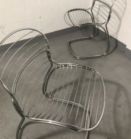 GASTONE RINALDI pour RIMA Paire de chaises "Sabrina". 