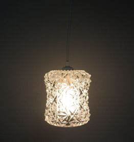Petite suspension en verre vintage