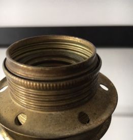 Lampe laiton doré ancienne milieu XXe