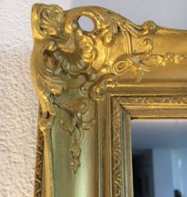 Miroir ancien doré 60cm x 52cm style Napoléon3