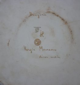 Plat a tarte porcelaine Limoges fougeres