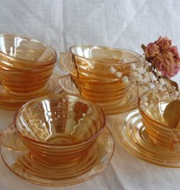 Service café irisé 1950 Gondolo