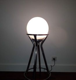 lampe vintage a partir d un globe années70