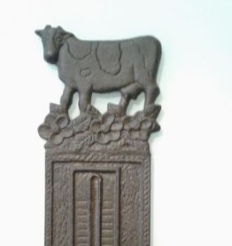 Baromètre vache metal.