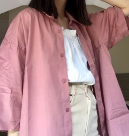 chemise vintage rose tres belle