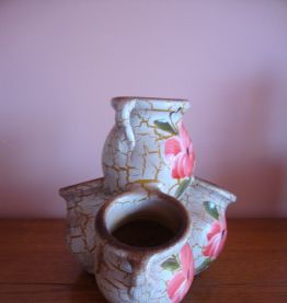 POTERIE TERRE CUITE VINTAGE PEINTE A LA MAIN