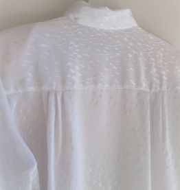 Chemise vintage 1970's blanc motifs floraux irisésPièce inco