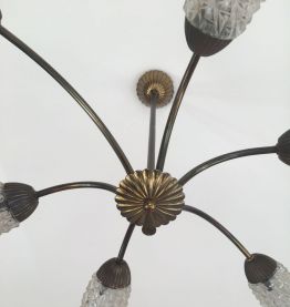 ensemble suspension et appliques années 70