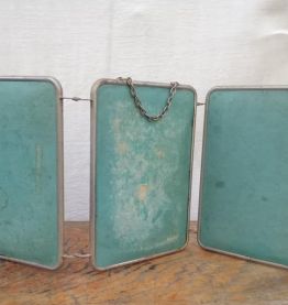 Ancien miroir de barbier triptyque - Années 50
