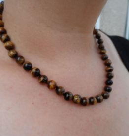 collier pierre oeil de tigre 