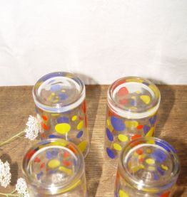 Lot de 4 verres vintage années 60/70