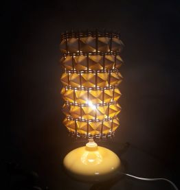 lampe osier  dans le syle scandinave 1970 en  poterie vernis