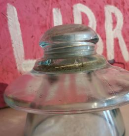 Isolateur électrique vintage haute tension verre