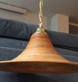 Lustre bambou 58 cm vintage