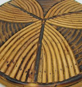 dessous de plat rotin vintage rattan trivet