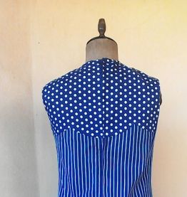 Robe bleue 60's  marque HEKO le signe de Paris