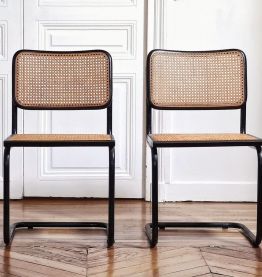 6 chaises style Breuer noires