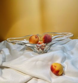 Coupe de fruits en verre cristal