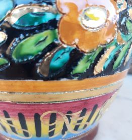 Vase LAMARCHE Monaco motif cloisonné fleuri
