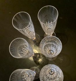 Flûtes à champagne en cristal 