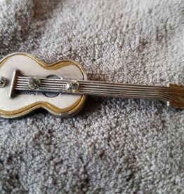 broche violon plaquée argent