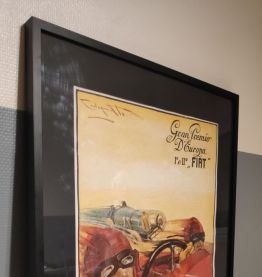 affiche publicitaire Fiat encadrée imprimée en Italie