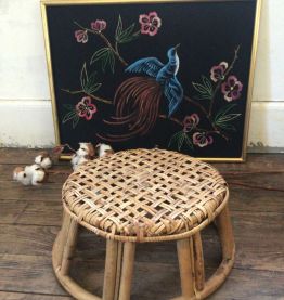 Tabouret balinais en rotin 