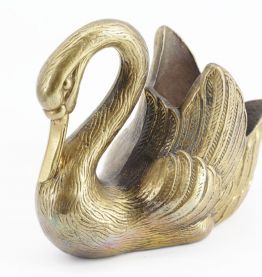 Vide poche cygne en laiton