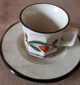 Lot de 3 tasses et sous tasses weidmann